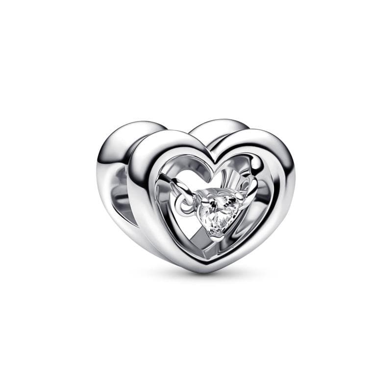 Pandora  Charm Cuore Splendente con Pietra
