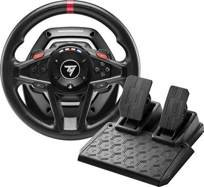 Volante e pedaliera simulatore guida thrustmaster 4160781 t128 black