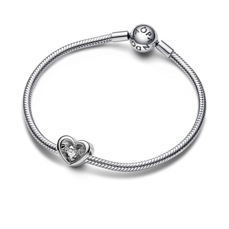 Pandora  Charm Cuore Splendente con Pietra in Bead Charm Alba Gioielli - Casoria, commercioVirtuoso.it