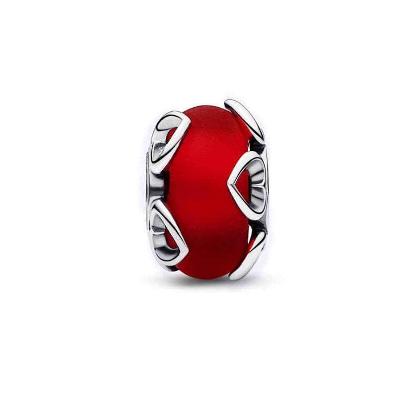 Pandora  Charm Vetro di Murano Rosso e Cuori in Bead Charm Alba Gioielli - Casoria, commercioVirtuoso.it