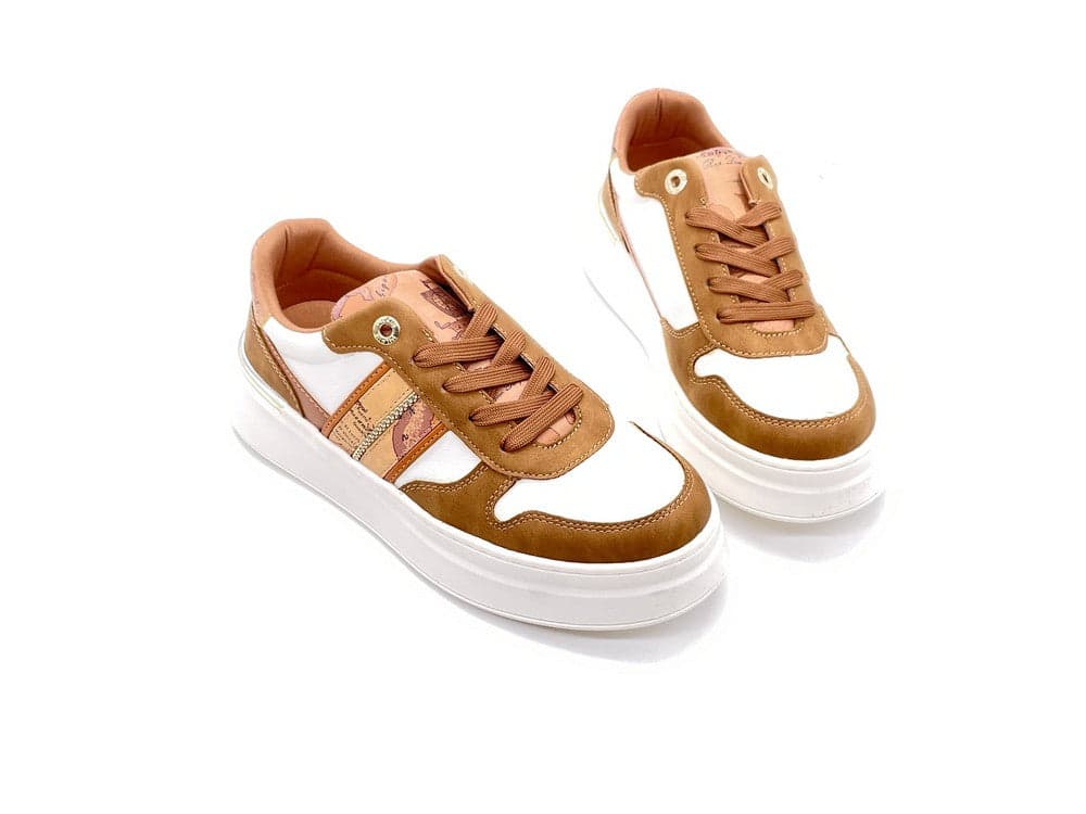 ALVIERO MARTINI 1 Classe Sneaker Donna White Geo Beige in Sneaker casual Calzature Durello - Agna, commercioVirtuoso.it