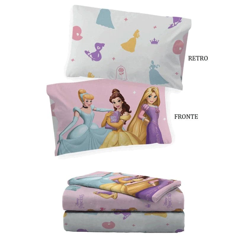 Completo letto singolo Disney Princess in cotone in Set di lenzuola e federe Collezione Casa - Trebisacce, commercioVirtuoso.it