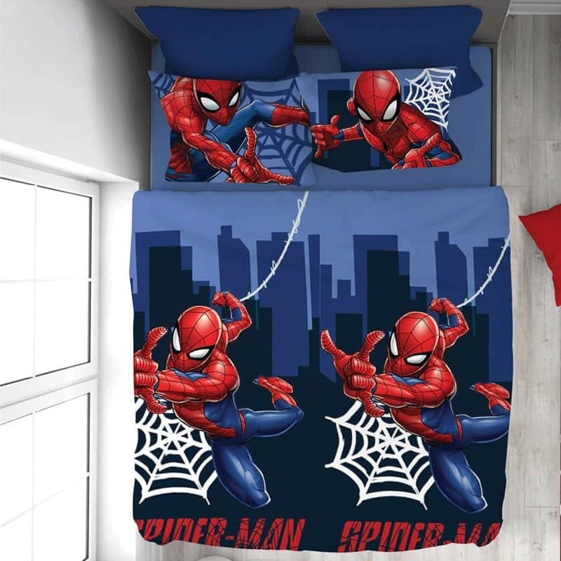 Completo letto singolo in cotone Spiderman Marvel in Set di lenzuola e federe Collezione Casa - Trebisacce, commercioVirtuoso.it