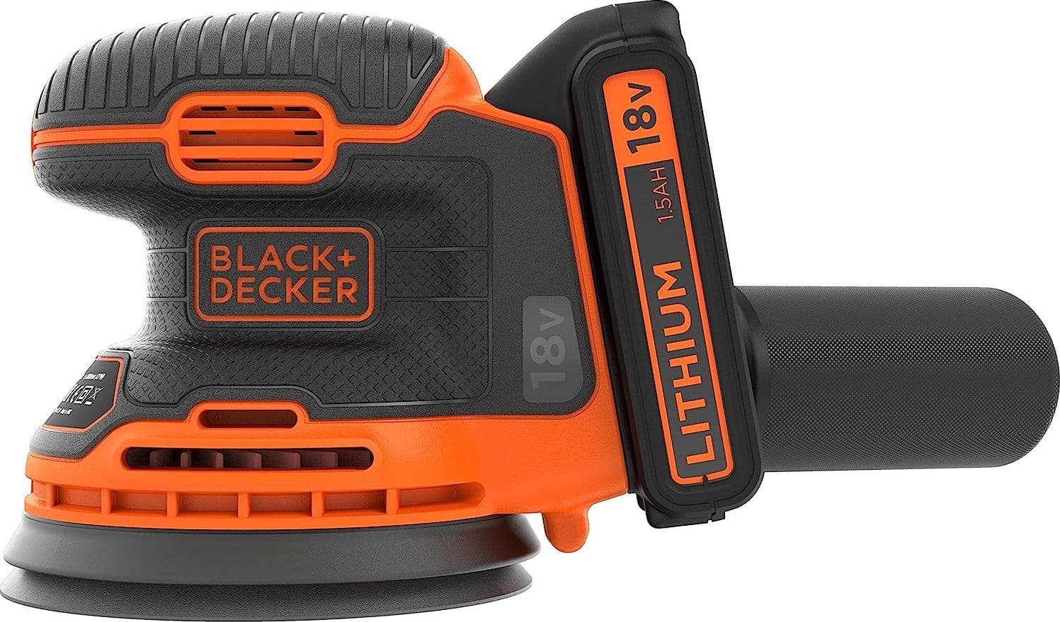 Black & Decker levigatrice rotorbitale 125mm 18V con 1 batteria da 1,5Ah in Levigatrici rotoorbitali Aloiserw.com - Altomonte, commercioVirtuoso.it