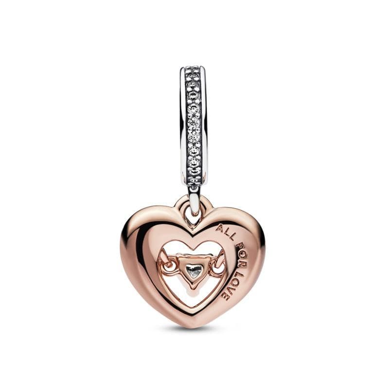 Pandora  Charm Pendente Cuore Splendente con Pietra in Bead Charm Alba Gioielli - Casoria, commercioVirtuoso.it