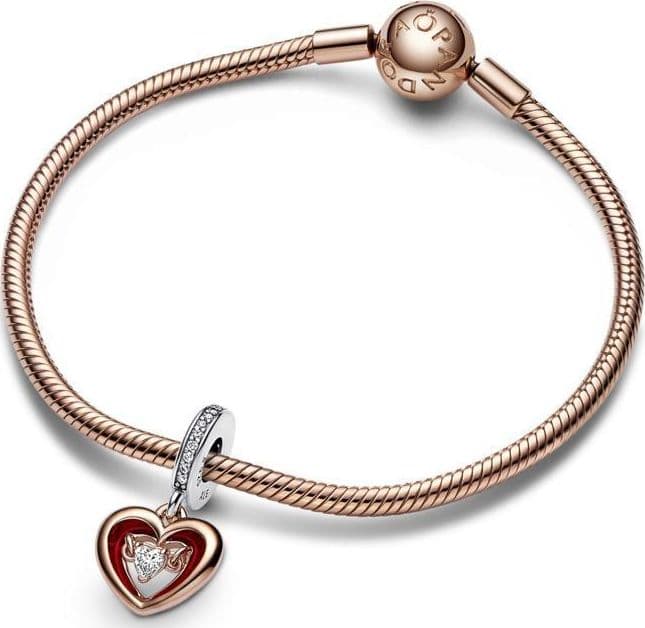 Pandora  Charm Pendente Cuore Splendente con Pietra in Bead Charm Alba Gioielli - Casoria, commercioVirtuoso.it