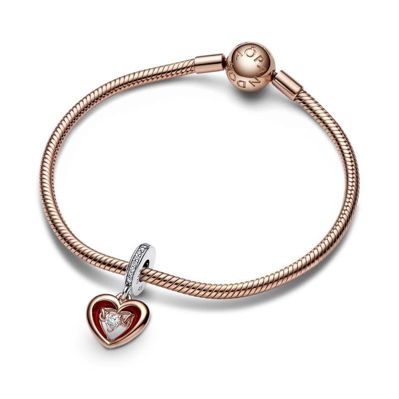 Pandora  Charm Pendente Cuore Splendente con Pietra in Bead Charm Alba Gioielli - Casoria, commercioVirtuoso.it