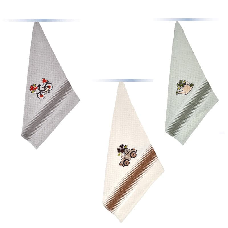 Strofinacci cucina 3 pezzi in cotone Vingi Ricami Betty in Strofinacci Collezione Casa - Trebisacce, commercioVirtuoso.it