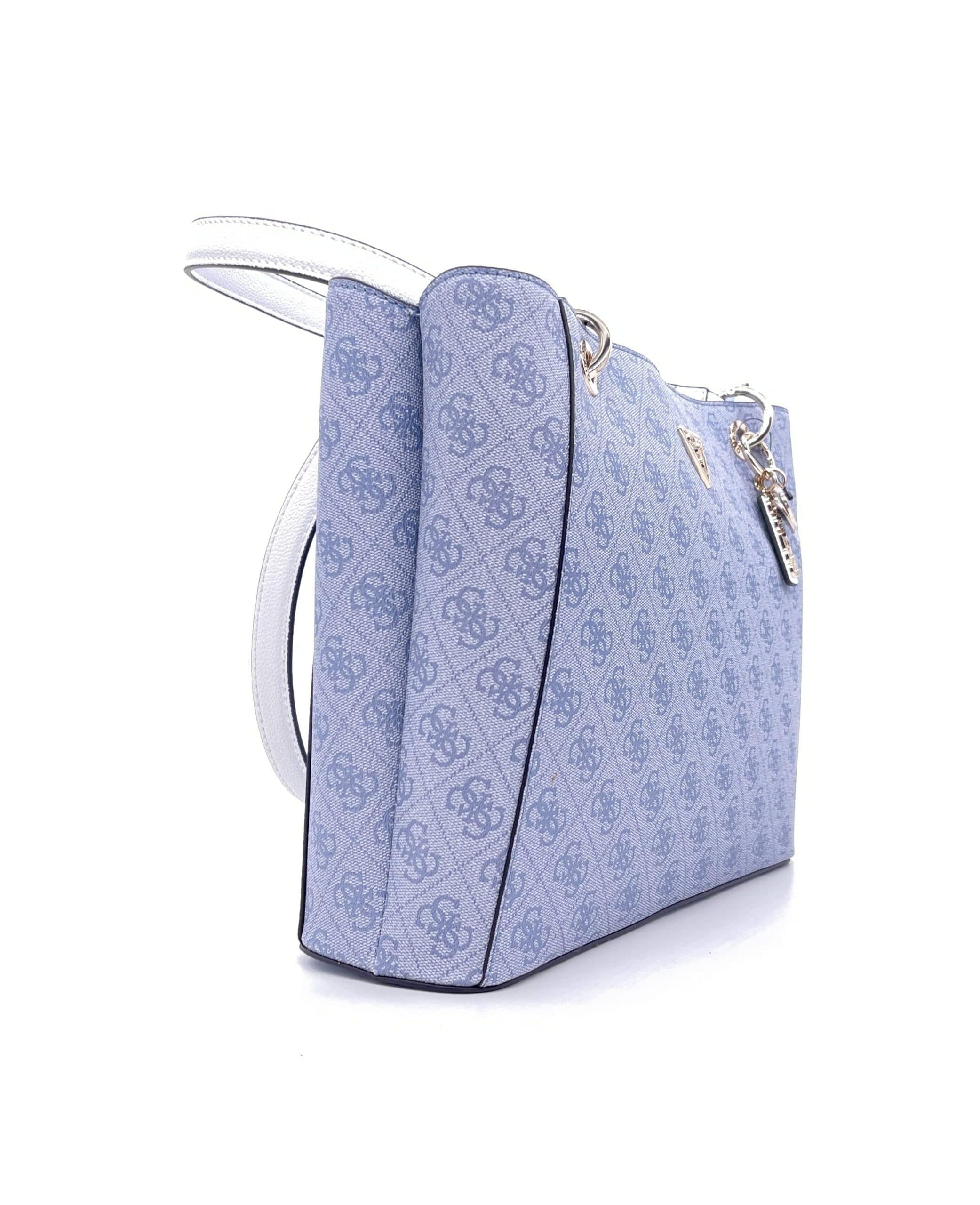 GUESS Borsa Noelle Loggata Light Blue in Borse a tracolla Calzature Durello - Agna, commercioVirtuoso.it