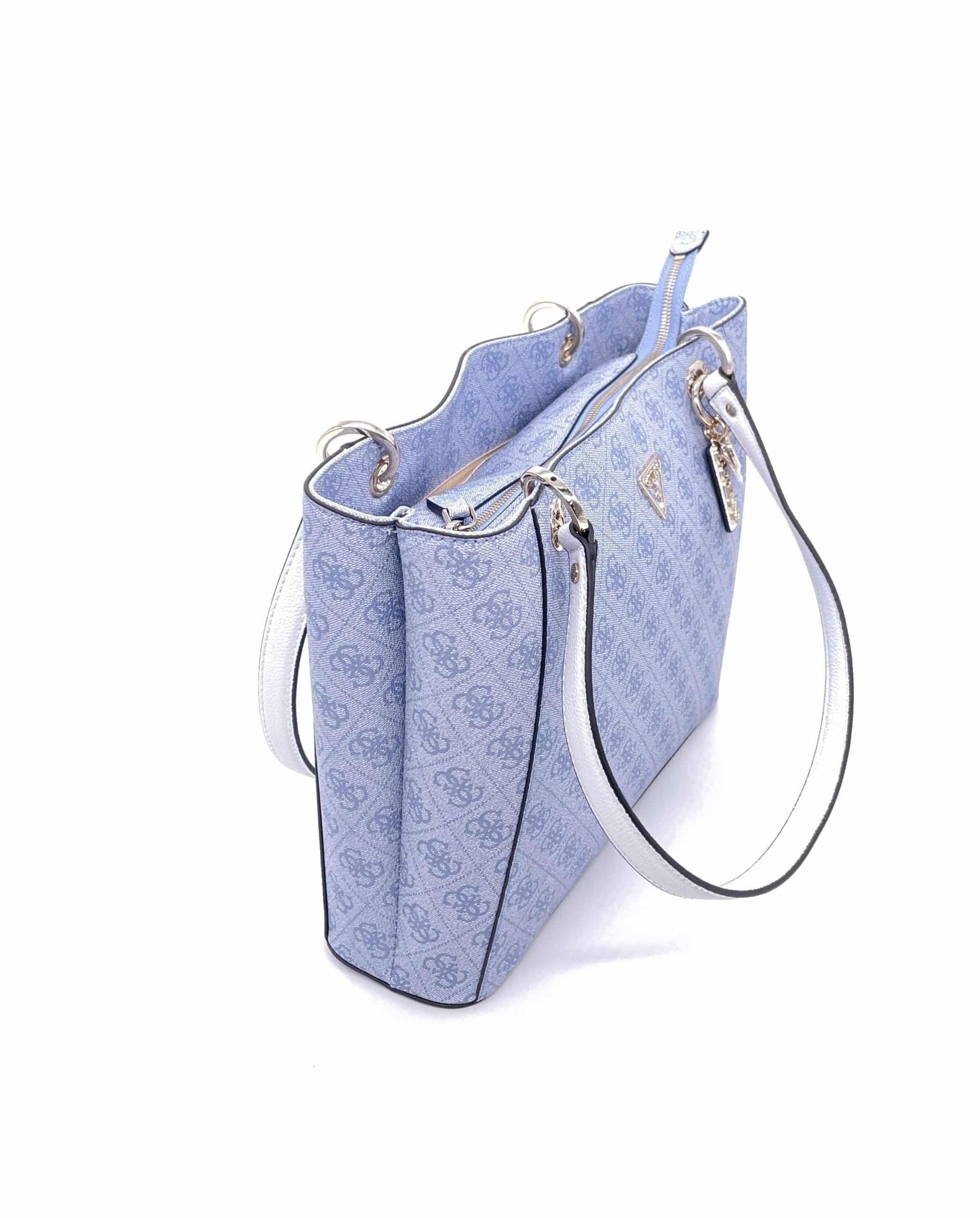 GUESS Borsa Noelle Loggata Light Blue in Borse a tracolla Calzature Durello - Agna, commercioVirtuoso.it