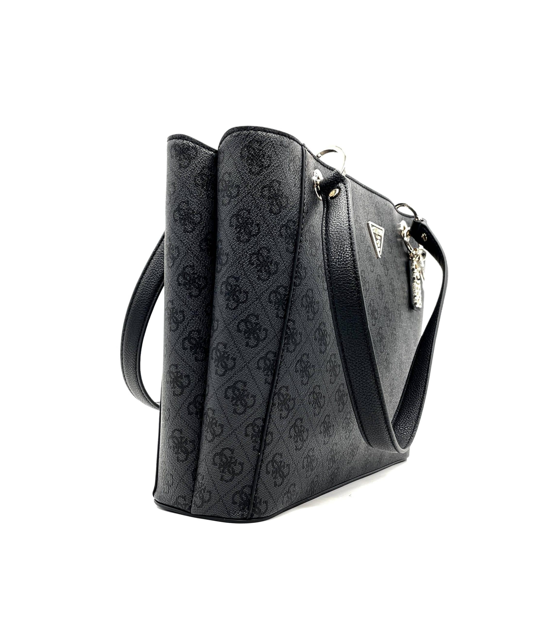 GUESS Borsa Donna Noelle Grande Nero Loggato in Borse Tote Calzature Durello - Agna, commercioVirtuoso.it