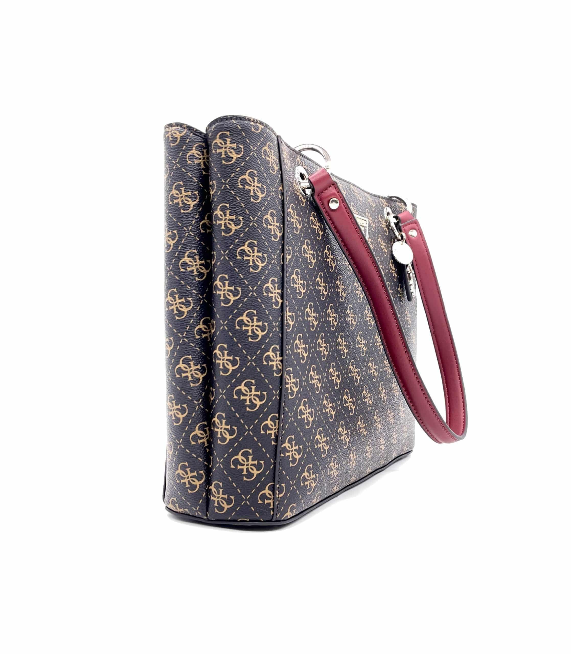 GUESS Borsa Donna Noelle Grande Marrone Loggato in Borse a tracolla Calzature Durello - Agna, commercioVirtuoso.it