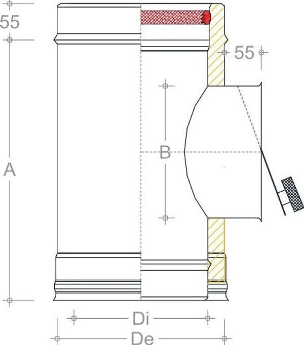 Modulo DI 200 - DE 250 mm AISI 316 / 304 con regolatore automatico di tiraggio in Microcontrollori Aloiserw.com - Altomonte, commercioVirtuoso.it