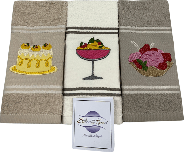 Strofinacci cucina 3 pezzi in spugna Botticelli Home Sweet