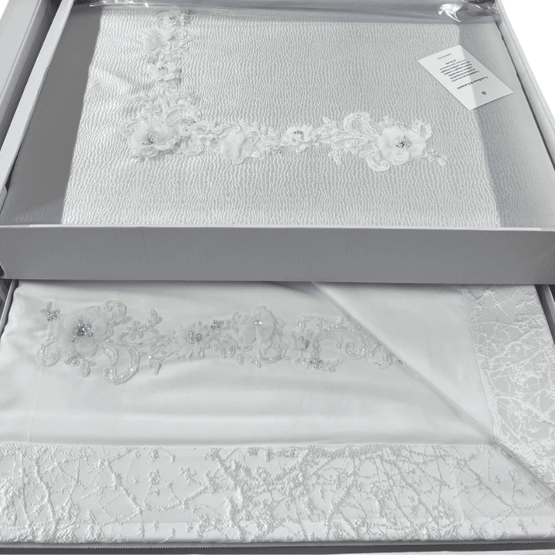 Coordinato Primo Letto Sposa Siviglia Botticelli Home in Set di lenzuola e federe Collezione Casa - Trebisacce, commercioVirtuoso.it