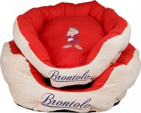 Cuccia imbottita per cani con stampa Brontolo - 2