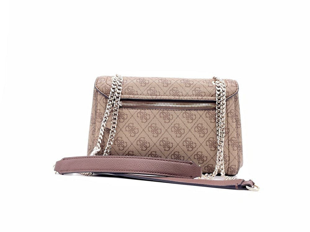 GUESS Borsa tracolla Noelle Latte Logo Brown in Borse a tracolla Calzature Durello - Agna, commercioVirtuoso.it