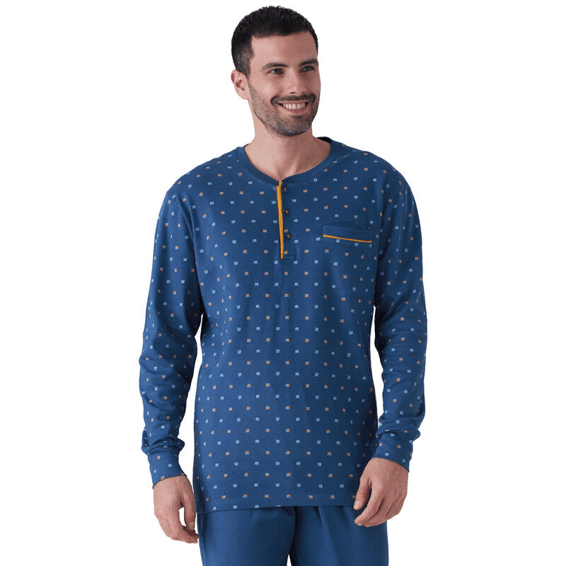 Pigiama uomo caldo cotone Karel Pierre in Pigiami due pezzi Collezione Casa - Trebisacce, commercioVirtuoso.it