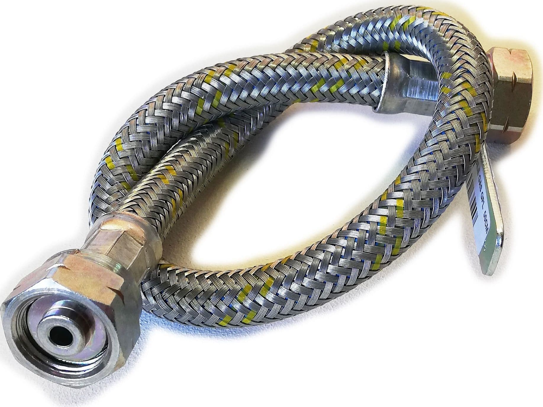 Flessibile gas da 1/2" x 100cm per bombola attacco femmina femmina - 2 guarnizioni incluse in Tubazioni Aloiserw.com - Altomonte, commercioVirtuoso.it