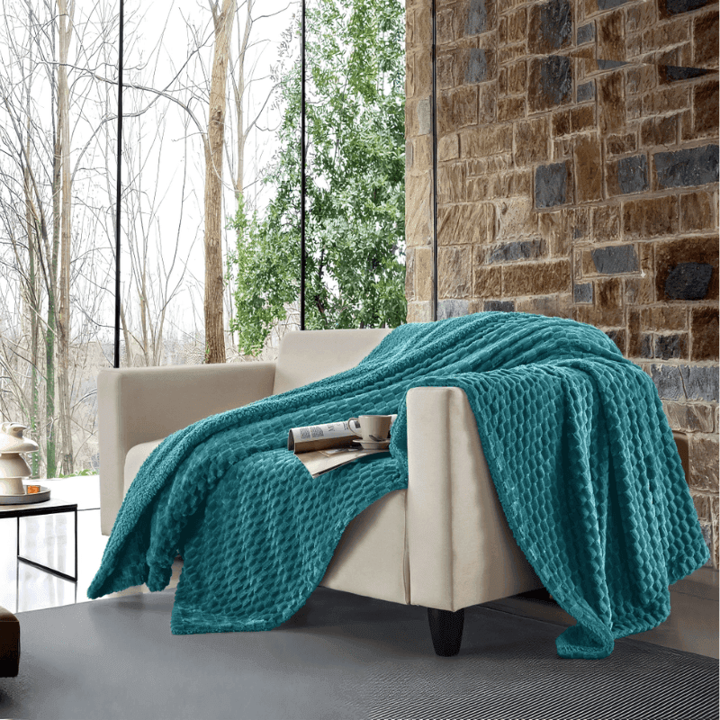 Plaid in flannel jacquard Double face Castor in Plaid Collezione Casa - Trebisacce, commercioVirtuoso.it