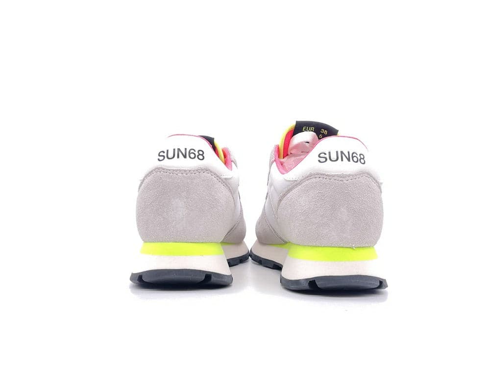 SUN68 Sneaker donna Ally Solid Nylon Bianco e giallo fluo in Sandali moda Calzature Durello - Agna, commercioVirtuoso.it