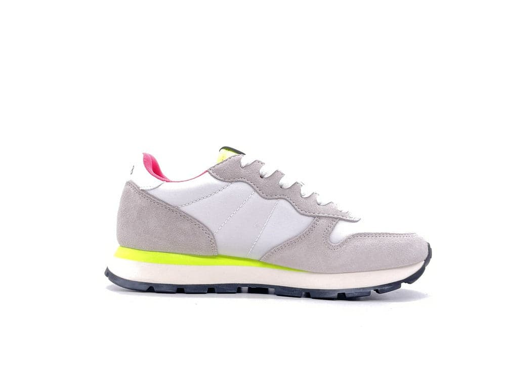 SUN68 Sneaker donna Ally Solid Nylon Bianco e giallo fluo in Sandali moda Calzature Durello - Agna, commercioVirtuoso.it
