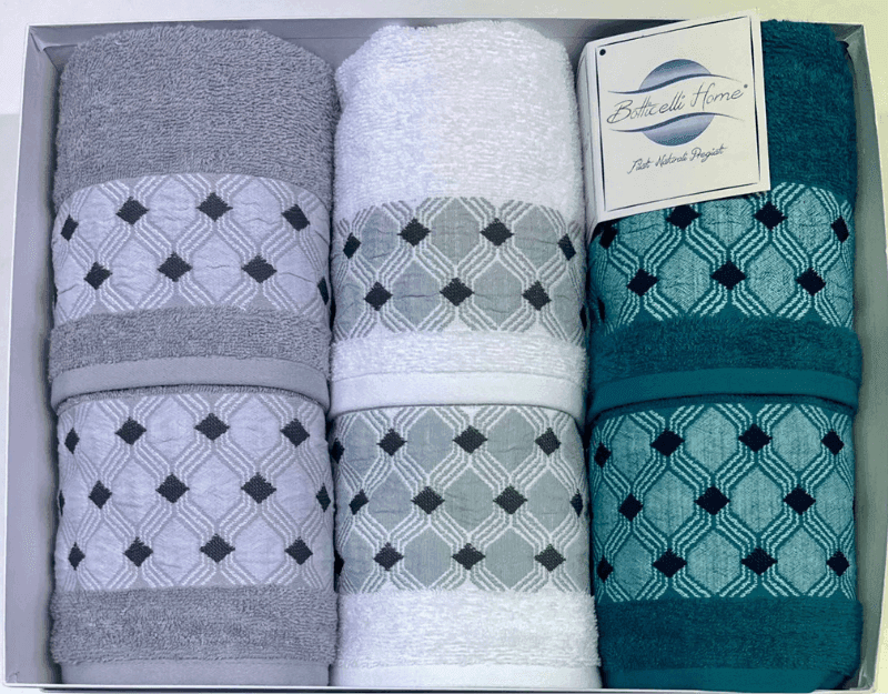 Asciugamano bagno viso e ospite Botticelli Home Tulum in Set di asciugamani Collezione Casa - Trebisacce, commercioVirtuoso.it