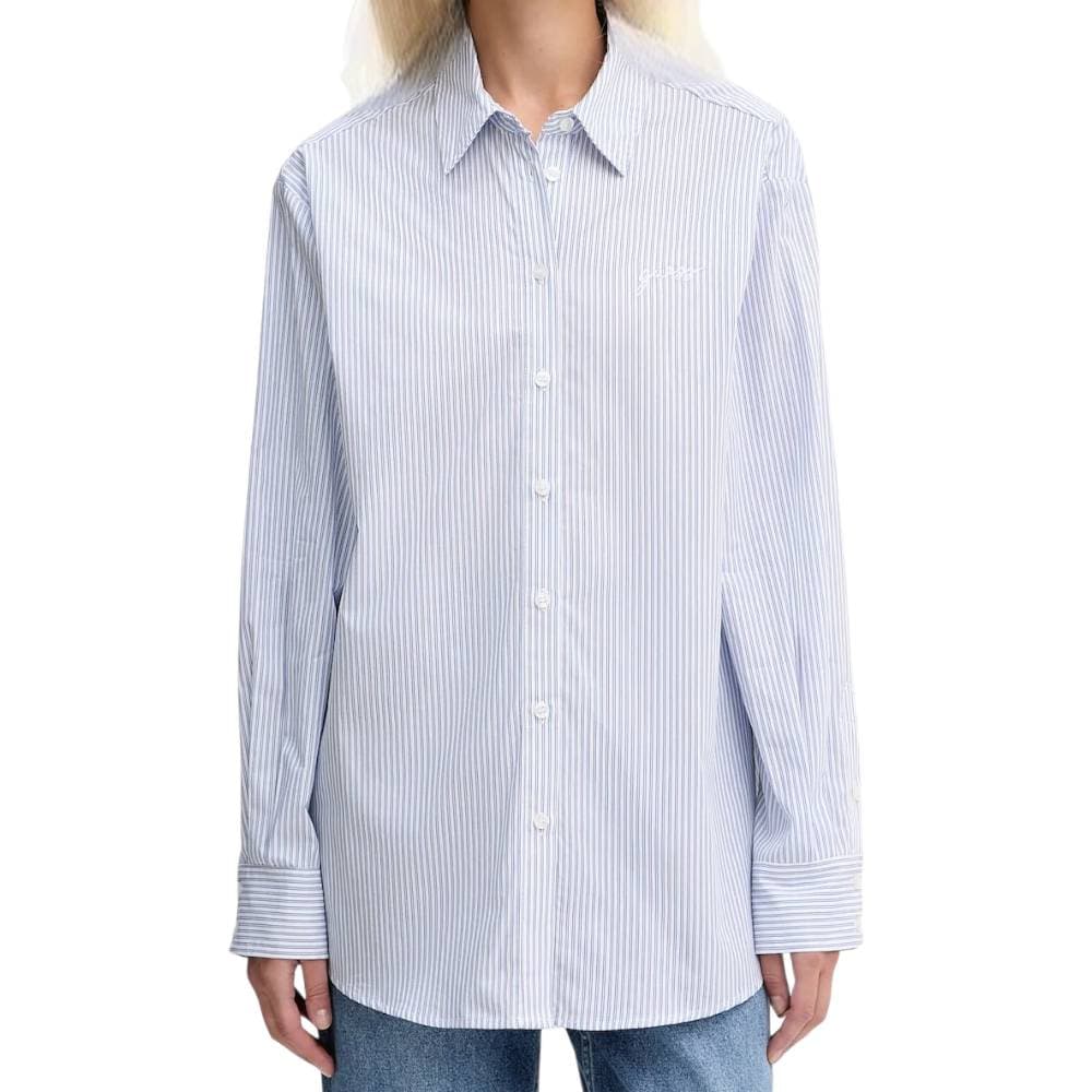 Guess camicia celeste relaxed fit LAURIANE W5YH47WHD10S01U in Bluse e camicie Prodotti di Classe - Nocera Superiore, commercioVirtuoso.it
