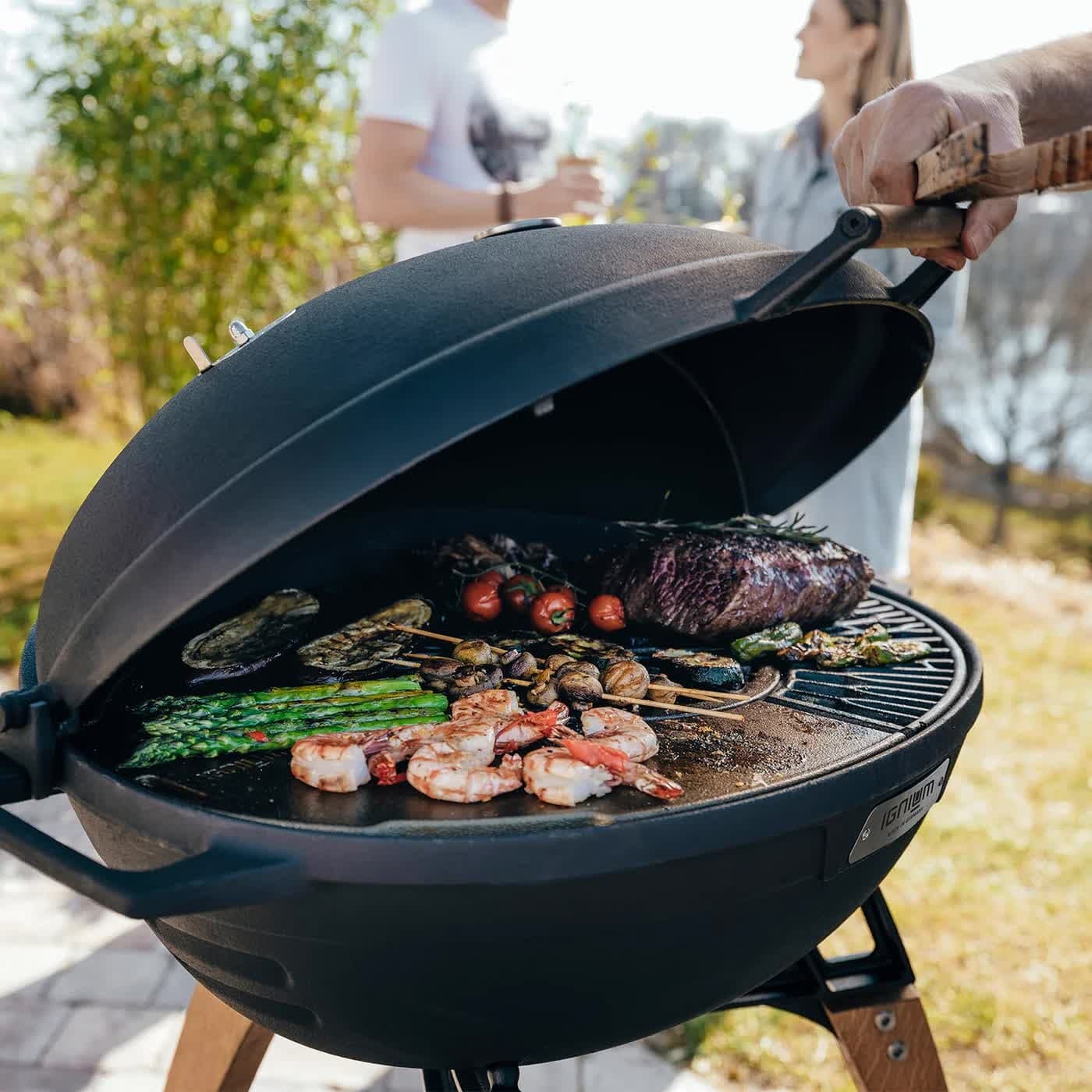Ignium Taran Gourmet barbecue di ghisa portatile da giardino terrazzo campeggio in Barbecue a carbone Aloiserw.com - Altomonte, commercioVirtuoso.it