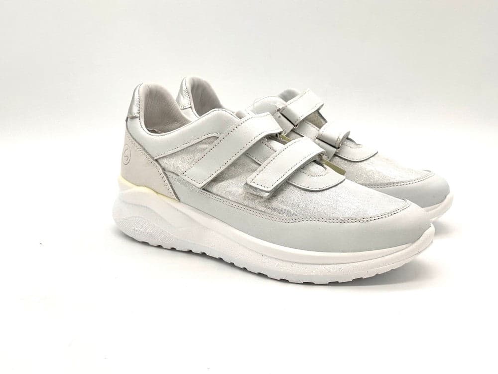GRISPORT Sneaker donna pelle e tessuto bianco touch in Sneaker casual Calzature Durello - Agna, commercioVirtuoso.it