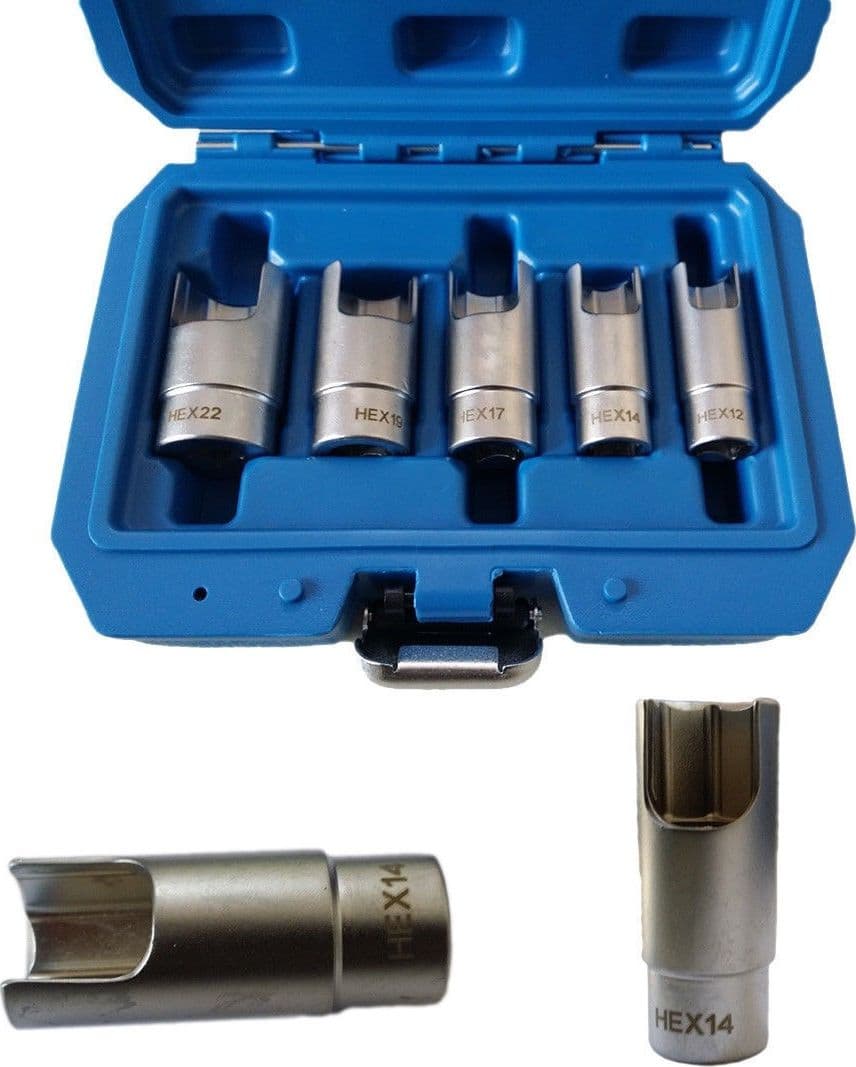 KIT 5 CHIAVI A BUSSOLA PER COLLEGAMENTI ELETTRICI INIETTORI SCALANATE HEX 12-22