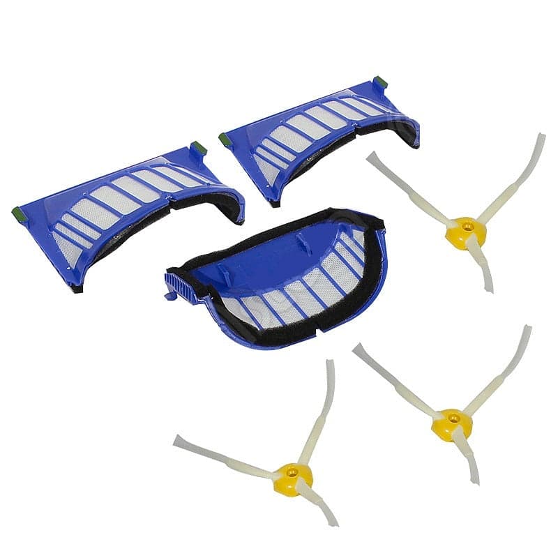 3 PZ FILTRO RETTANGOLARE E SPAZZOLE 3 PZ ASPIRAPOLVERE IROBOT SERIE 600 in prodotto EuroStore07 - Alatri, commercioVirtuoso.it