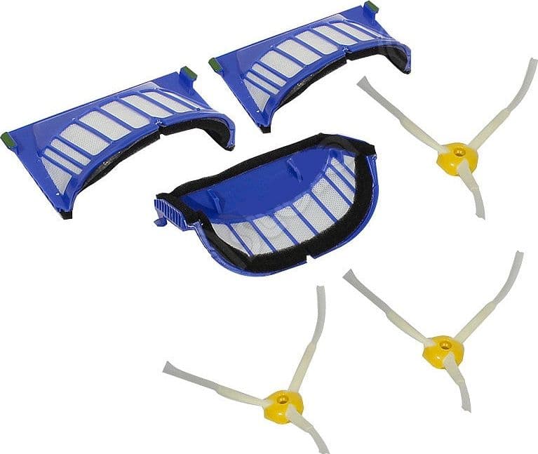 3 PZ FILTRO RETTANGOLARE E SPAZZOLE 3 PZ ASPIRAPOLVERE IROBOT SERIE 600 in prodotto EuroStore07 - Alatri, commercioVirtuoso.it