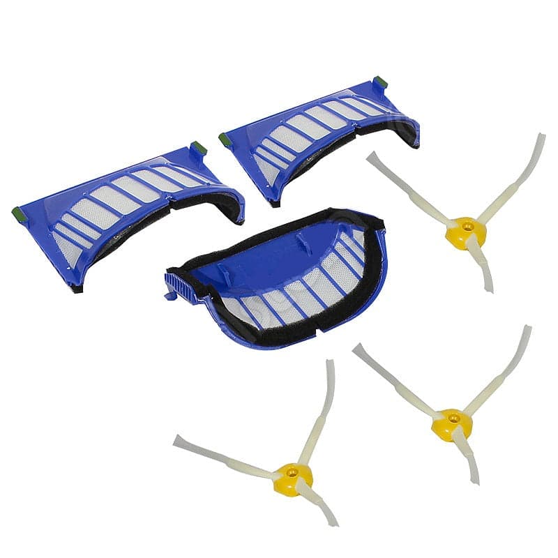 3 PZ FILTRO RETTANGOLARE E SPAZZOLE 3 PZ ASPIRAPOLVERE IROBOT SERIE 600 in prodotto EuroStore07 - Alatri, commercioVirtuoso.it