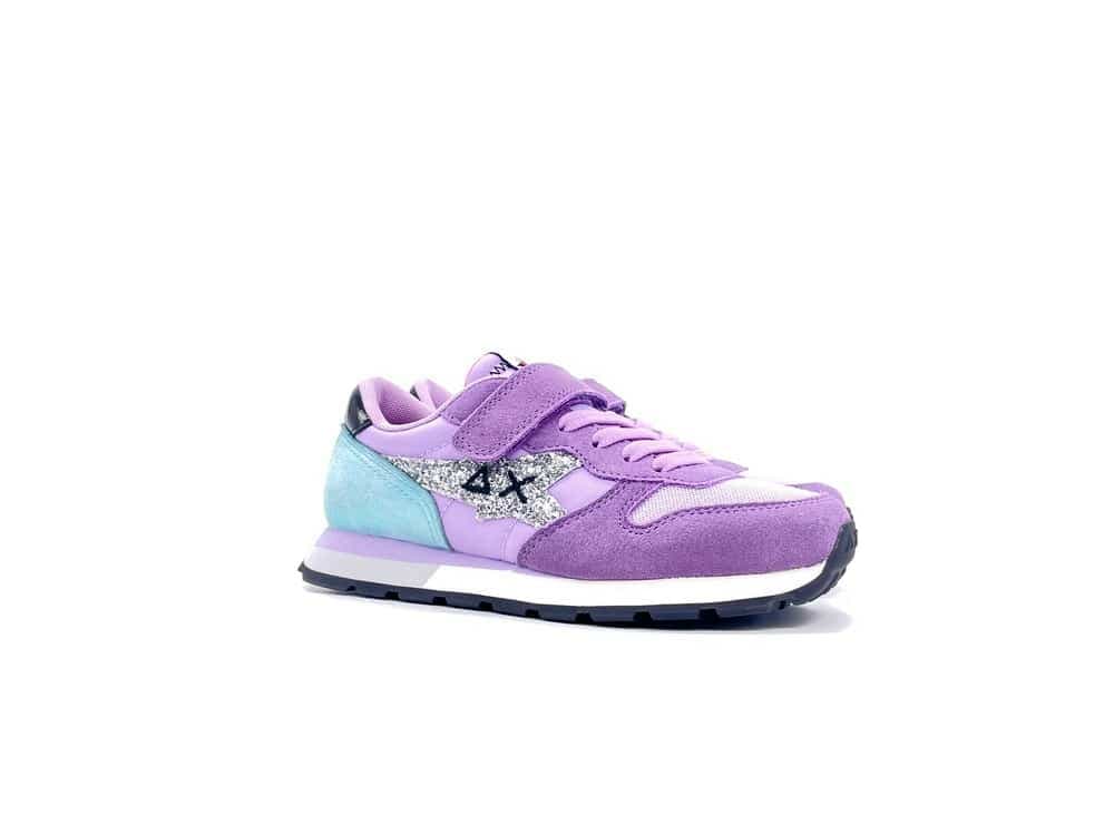 SUN68 Sneaker Bambina Girl's Stargirl Glitter Logo Lilla