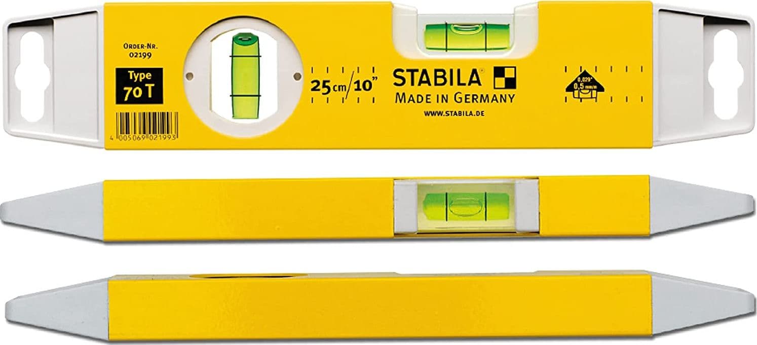 STABILA - LIVELLA IN MATERIALE SINTETICO TORPEDO MOD.70 T- cm.25 FER 416504 in prodotto EuroStore07 - Alatri, commercioVirtuoso.it