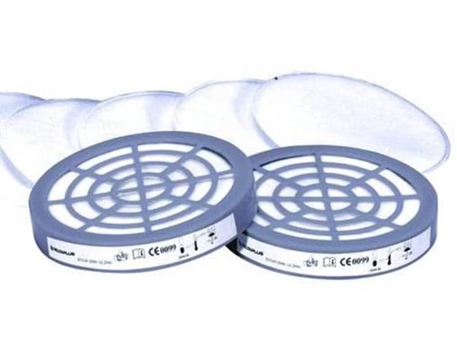 KIT 6 PREFILTRI P2 E 2 ADATTATORI PER SEMIMASCHERA JUPITER FER 428125 in prodotto EuroStore07 - Alatri, commercioVirtuoso.it