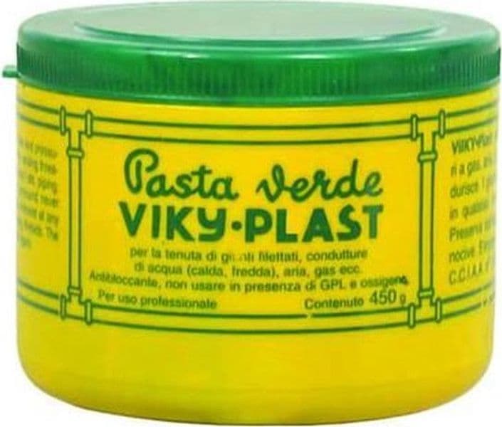 PASTA VERDE VIKI - PASTA PER TENUTA FILETTATURE / GIUNTI 450 GR -- FER 25119 in prodotto EuroStore07 - Alatri, commercioVirtuoso.it