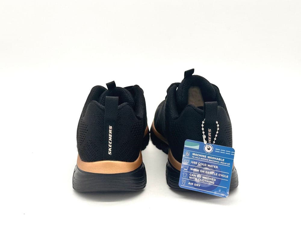SKECHERS Sneaker GET CONNECTED donna nere con dettaglio gold in Sneaker casual Calzature Durello - Agna, commercioVirtuoso.it