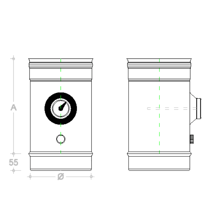 Modulo da 200mm in acciaio inox AISI 304 per prelievo e rilevamento fumi in Affettaverdure e mandolini da cucina Aloiserw.com - Altomonte, commercioVirtuoso.it