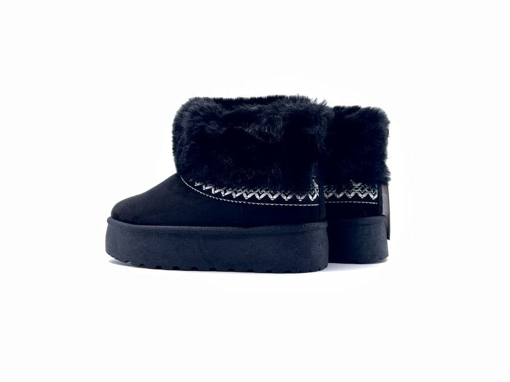 Stivaletti Bambina con Pelliccia Chic Neri in Stivali Calzature Durello - Agna, commercioVirtuoso.it