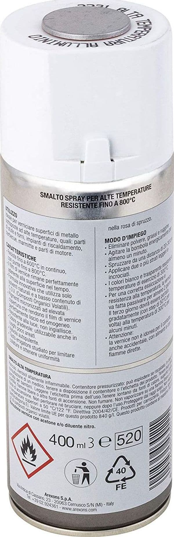 Arexons Vernice Spray Alluminio Alte Temperature Tuning Freni Marmitte Fe 237208 in prodotto EuroStore07 - Alatri, commercioVirtuoso.it