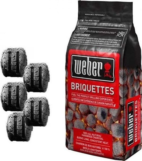 Weber - Sacco Bricchetti di carbone da 4 kg -- FER 269612 in prodotto EuroStore07 - Alatri, commercioVirtuoso.it
