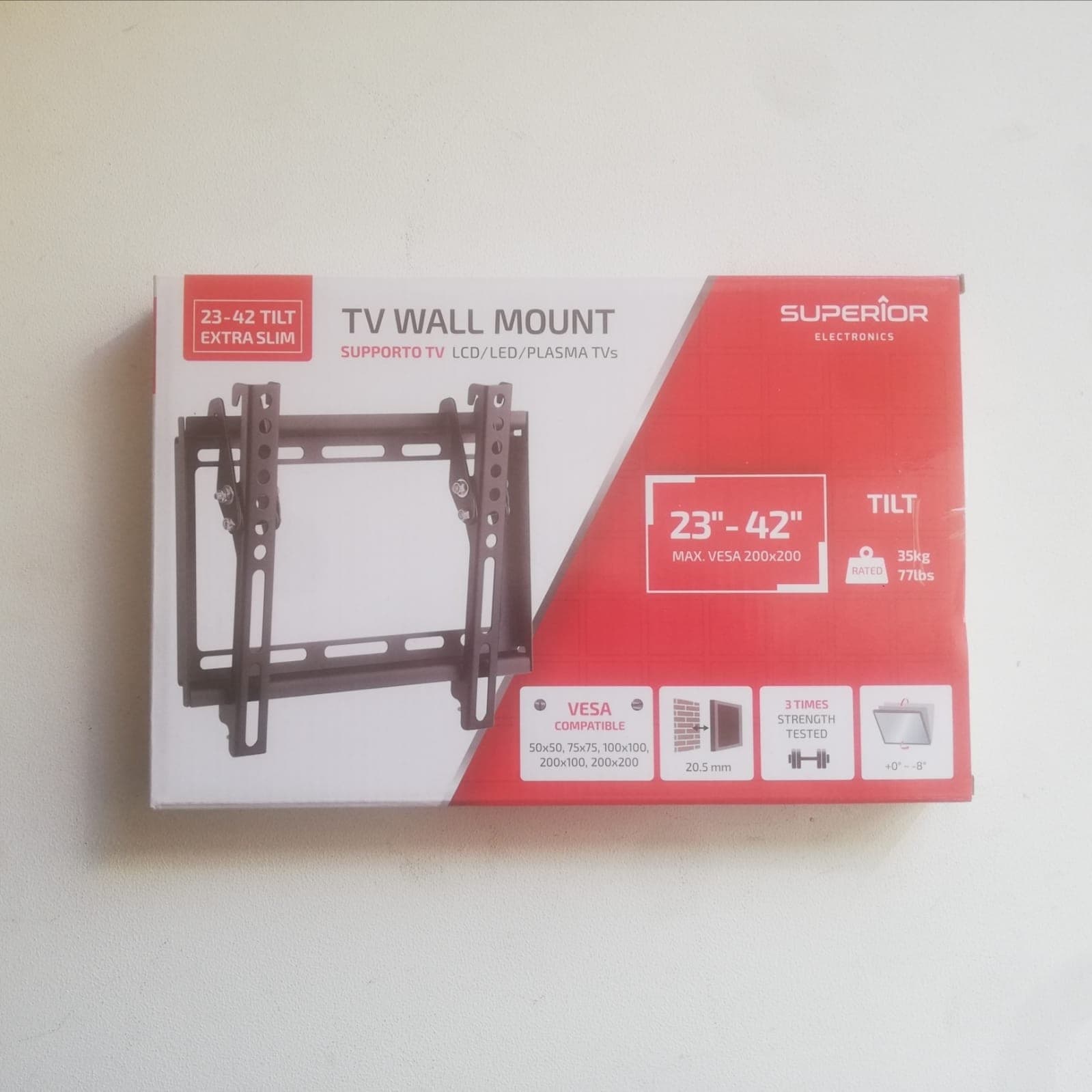Supporto TV in acciaio per tutti i televisori lcd led plasma da 23" fino a 42" in Supporti da parete e da soffitto Aloiserw.com - Altomonte, commercioVirtuoso.it