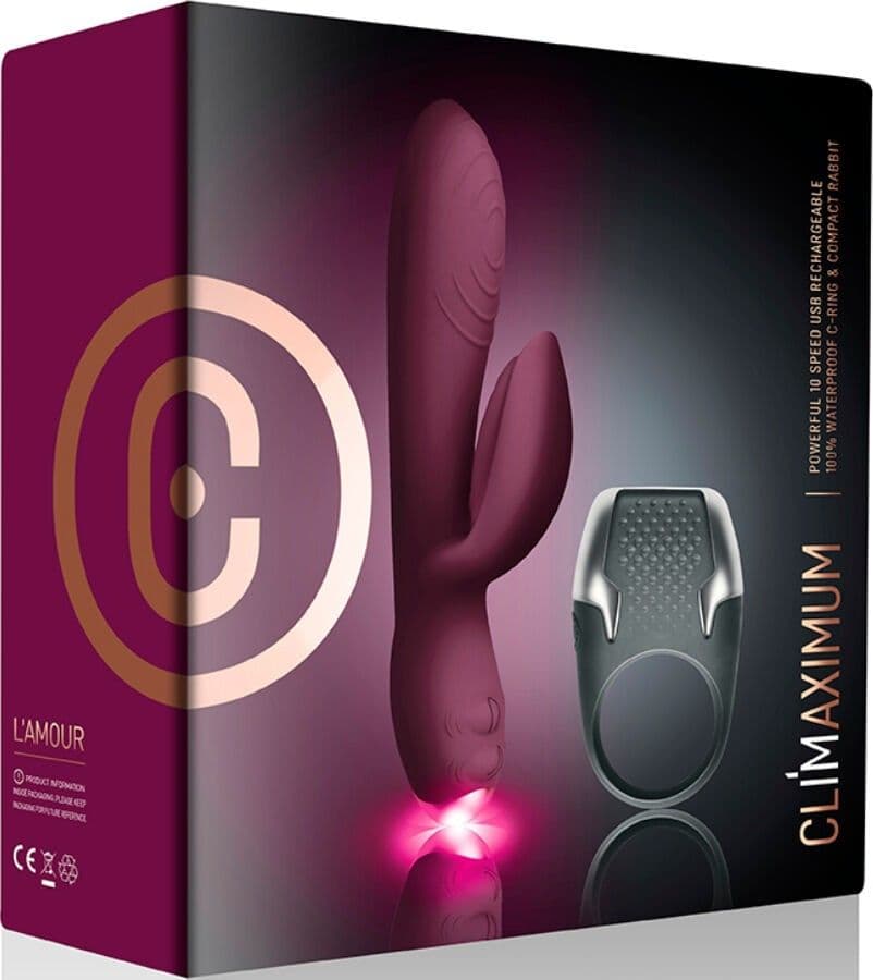 CLIMAXIMUM - LAMOUR KIT VIBRATORE CONIGLIO + ANELLO PER IL PENE A LED in Anelli fallici e vibranti Desideria Shop - Latina, commercioVirtuoso.it