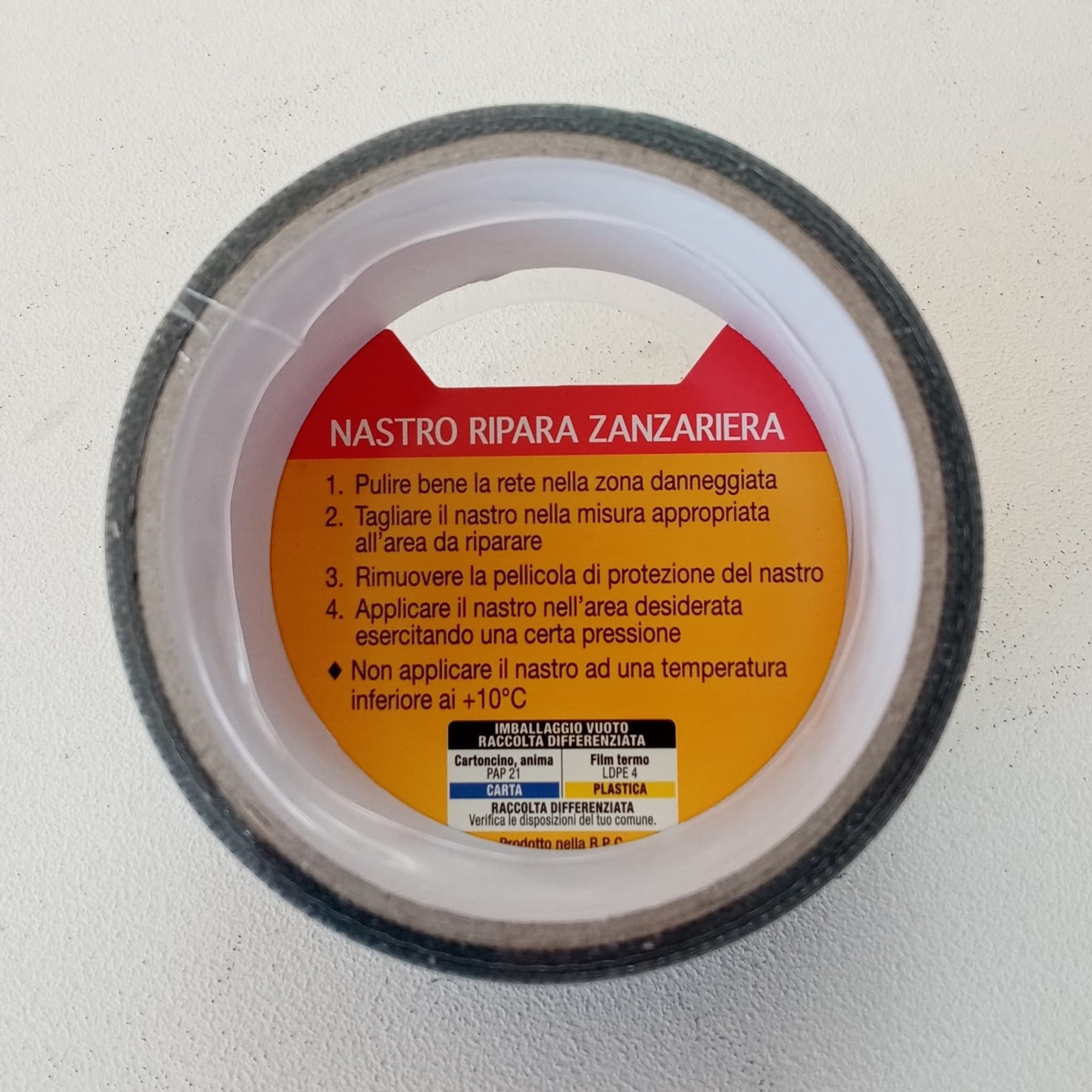 Saratoga nastro grigio ripara zanzariera da 5x200cm in fibra di vetro ritagliabile in Nastro di tessuto Aloiserw.com - Altomonte, commercioVirtuoso.it