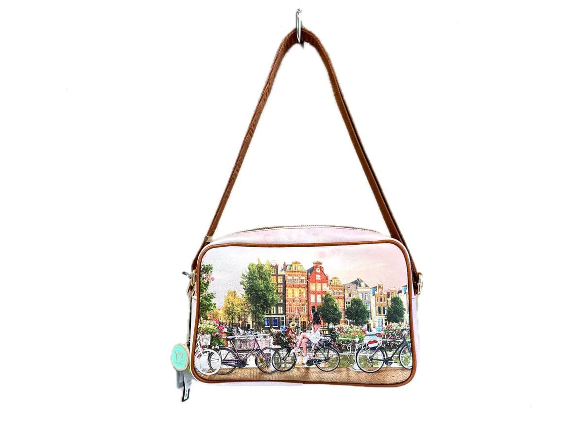 YNOT Borsa donna con tracolla regolabile FLOWER RIVER