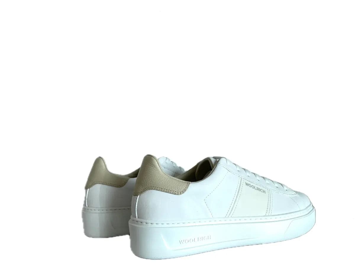 WOOLRICH Sneaker donna pelle bianco e beige in Sneaker casual Calzature Durello - Agna, commercioVirtuoso.it