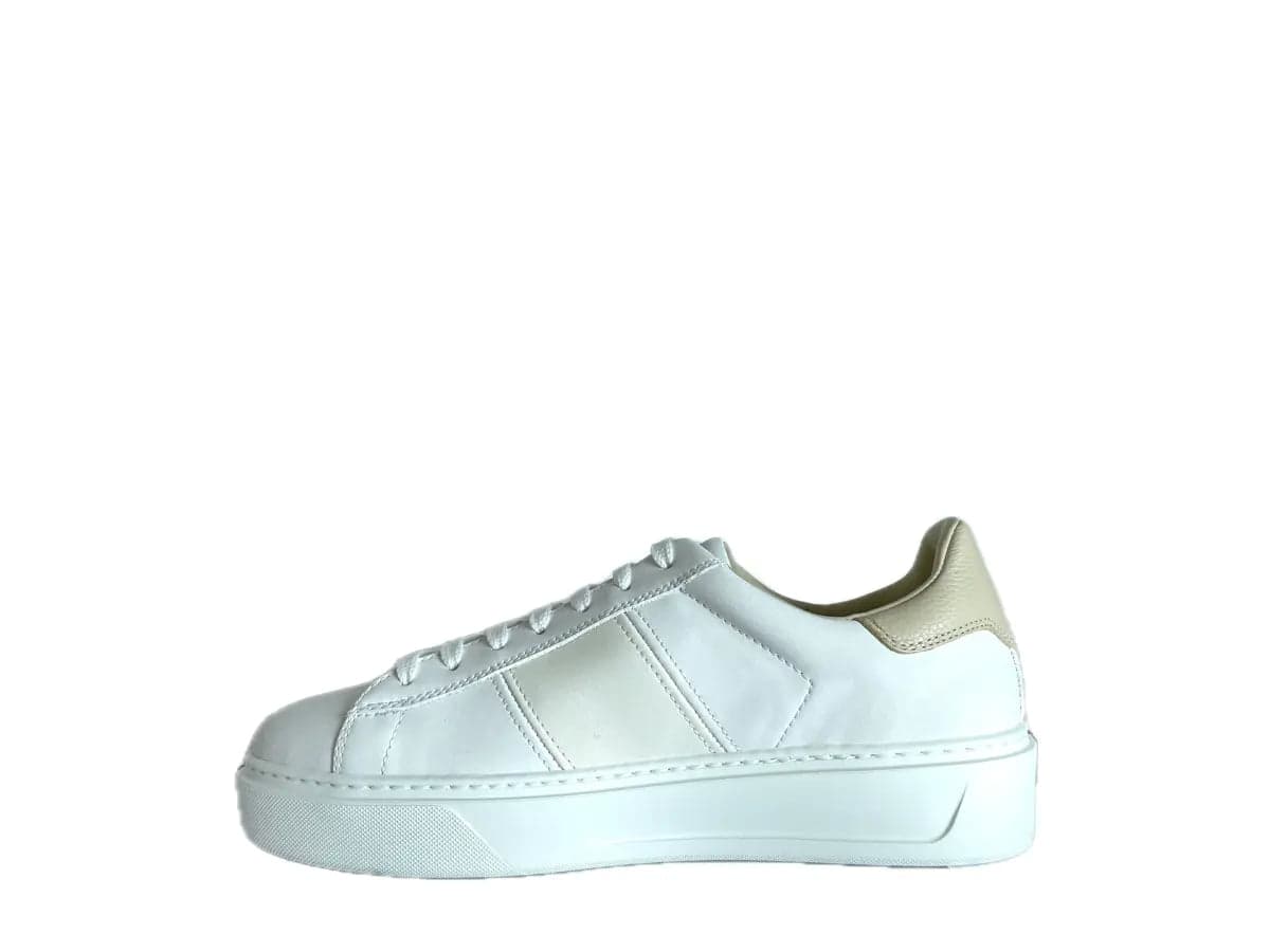 WOOLRICH Sneaker donna pelle bianco e beige in Sneaker casual Calzature Durello - Agna, commercioVirtuoso.it