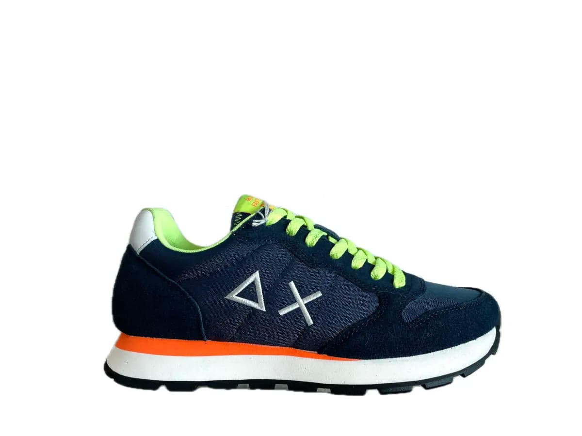 SUN68 Sneaker Uomo Tom Fluo navy blue in Sneaker casual Calzature Durello - Agna, commercioVirtuoso.it